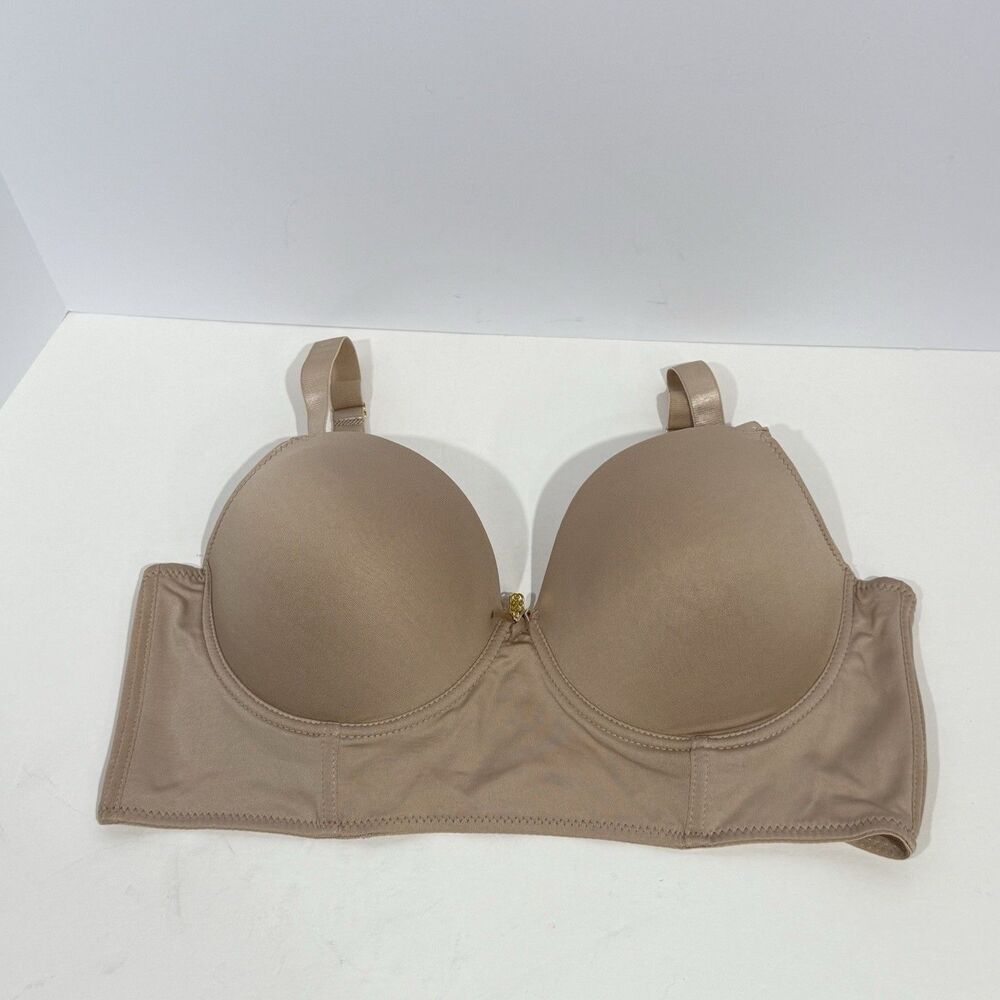 Daisy Fuentes 40C Nude Daisy Fuentes Long Waist Bra Padded Underwire Bra NWOT - Picture 5 of 16